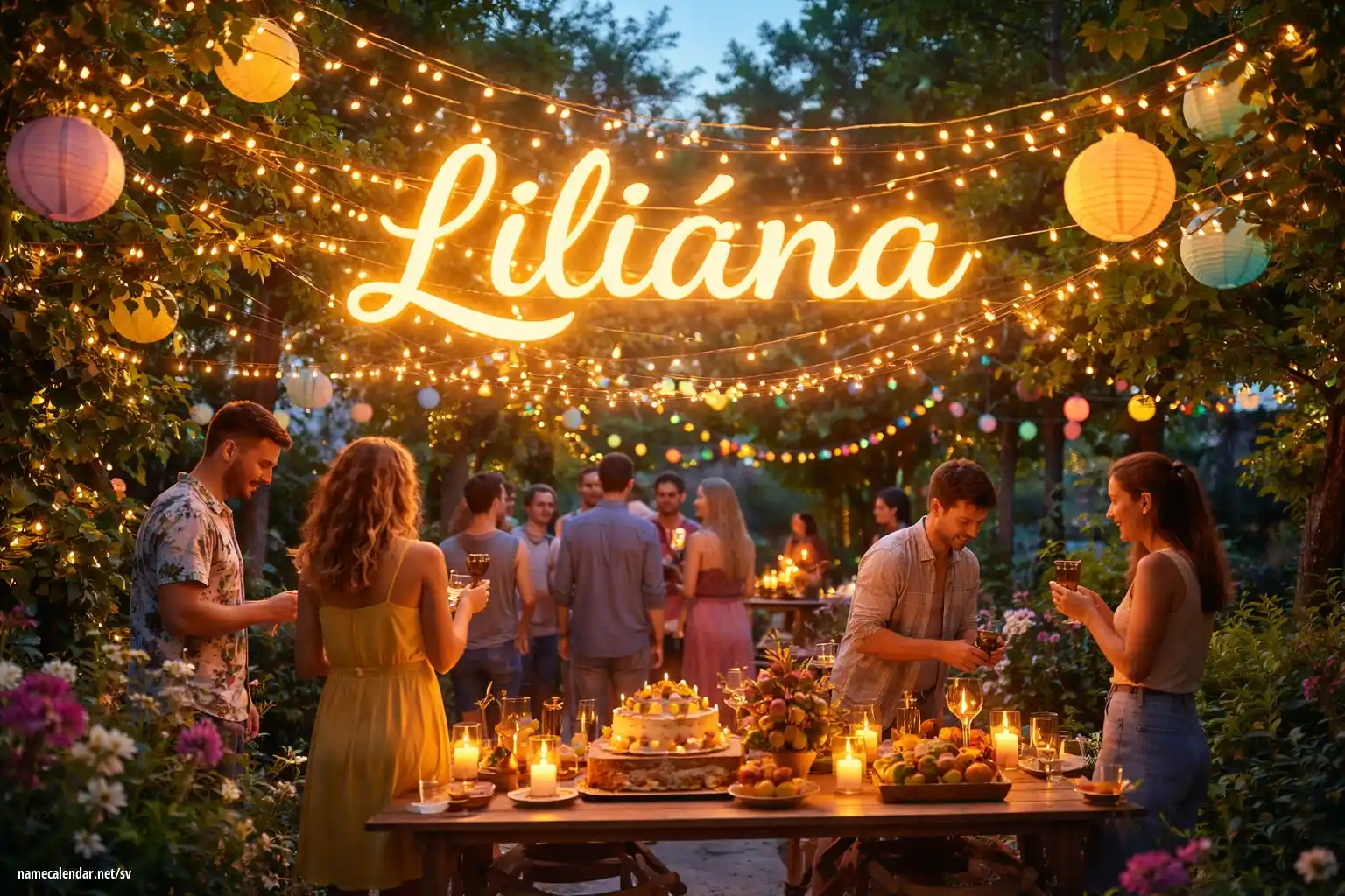 Firande av namnsdag och namn - Liliána