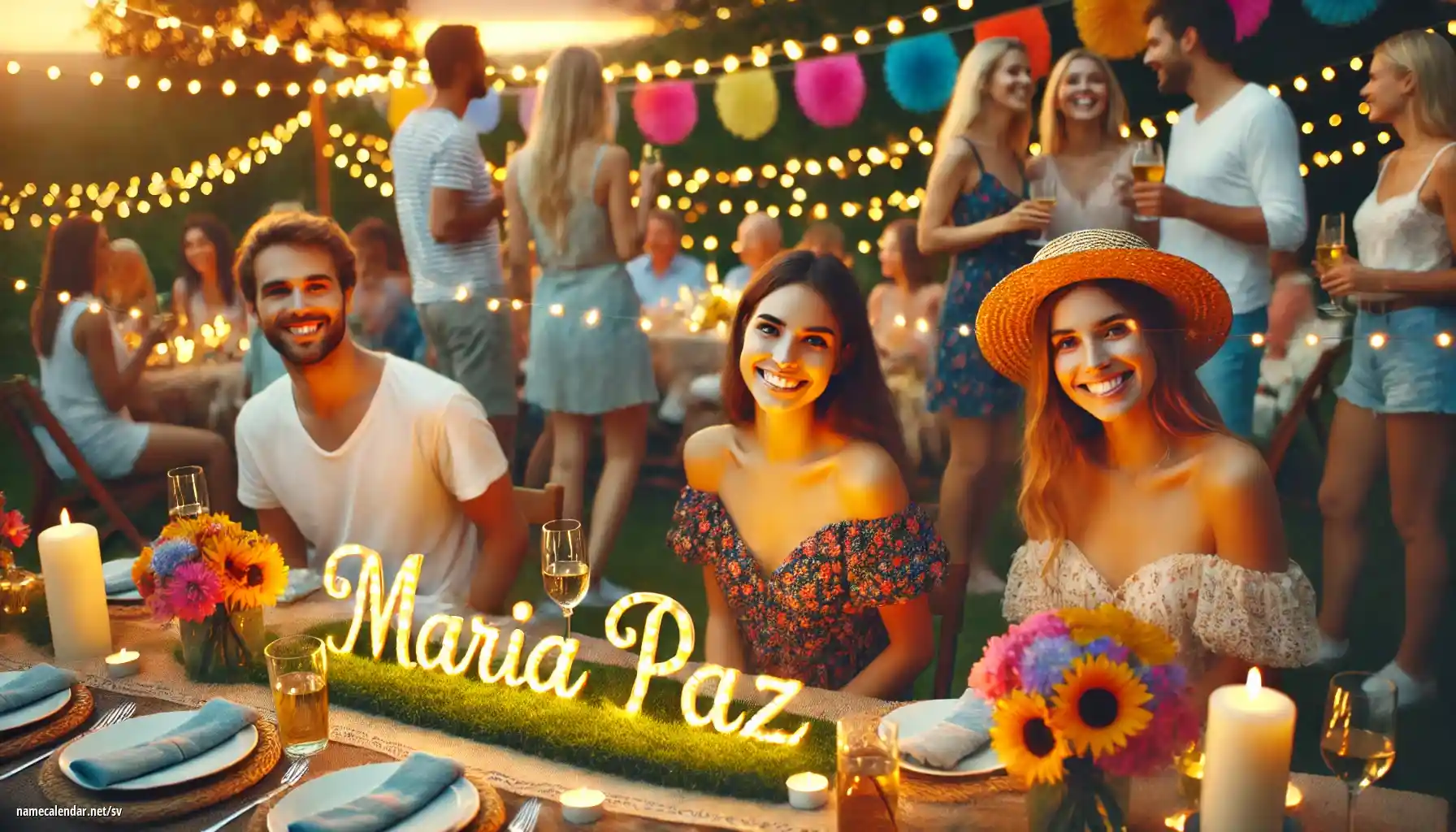 Firande av namnsdag och namn - María Paz