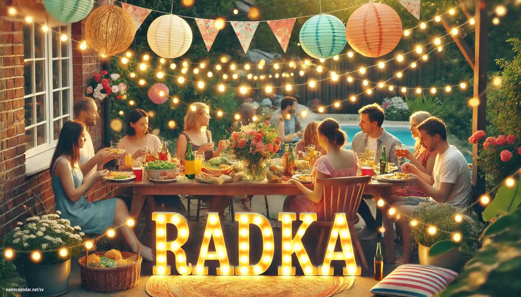 Firande av namnsdag och namn - Radka