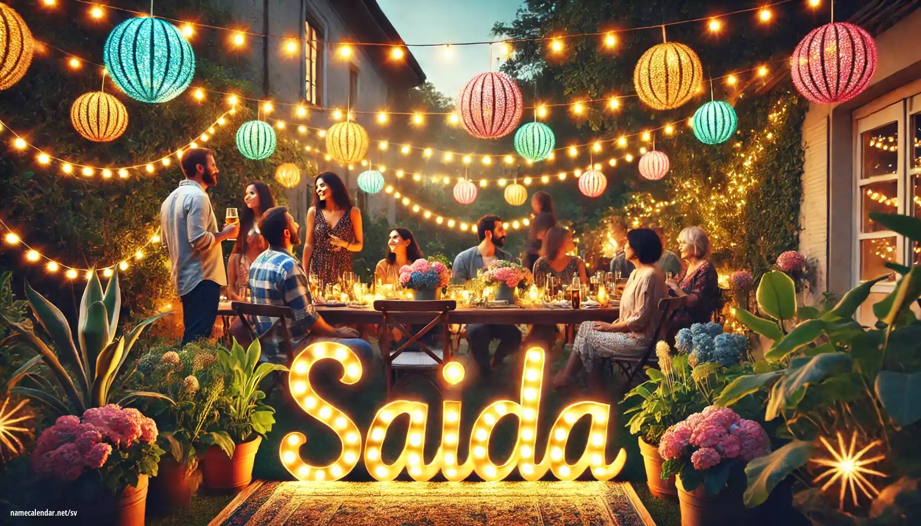 Firande av namnsdag och namn - Saida