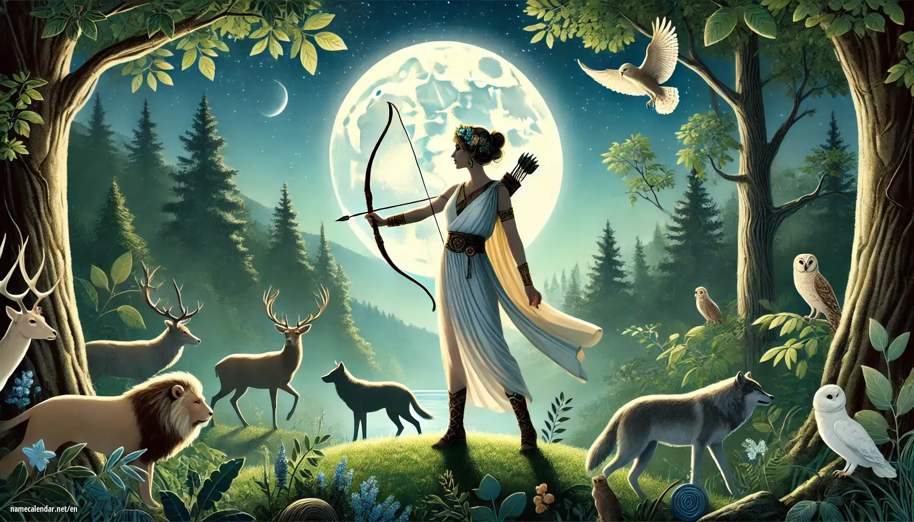 Artemis – Goddess of the hunt, moon, and wilderness